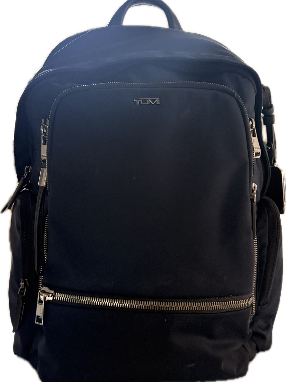 Tumi Black Men's Backpack with Front Zip Pocket